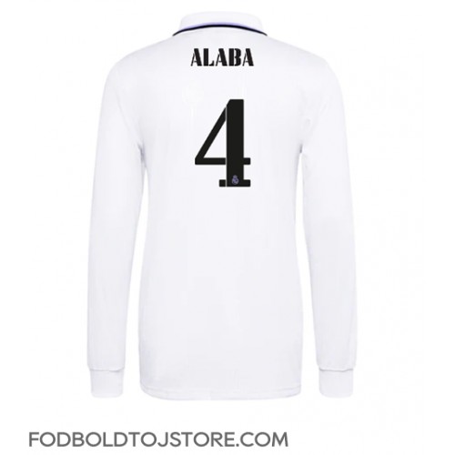 Real Madrid David Alaba #4 Hjemmebanetrøje 2022-23 Langærmet